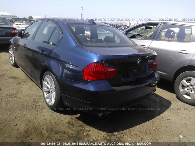 WBAPK5C54BF123696 - 2011 BMW 328 XI SULEV BLUE photo 3