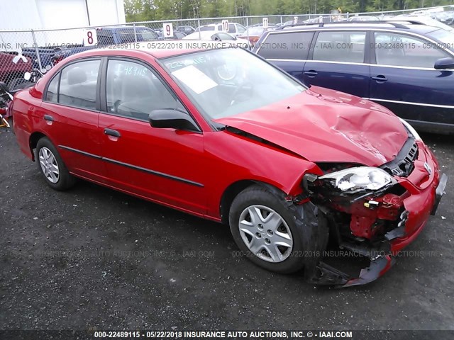 1HGES16325L027523 - 2005 HONDA CIVIC DX VP 红色 照片 1