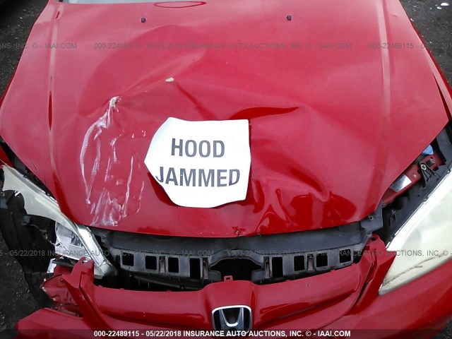 1HGES16325L027523 - 2005 HONDA CIVIC DX VP 红色 照片 10