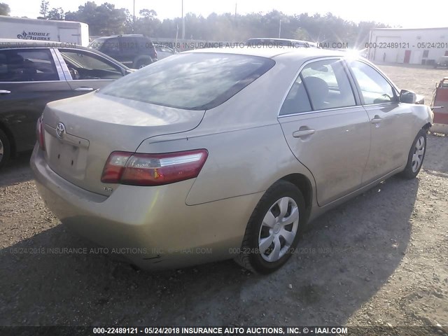 4T1BE46K07U108837 - 2007 TOYOTA CAMRY NEW GENERAT CE/LE/XLE/SE TAN photo 4