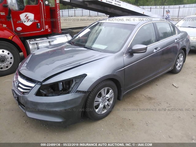 1HGCP2F6XBA147277 - 2011 HONDA ACCORD SE GRAY photo 2