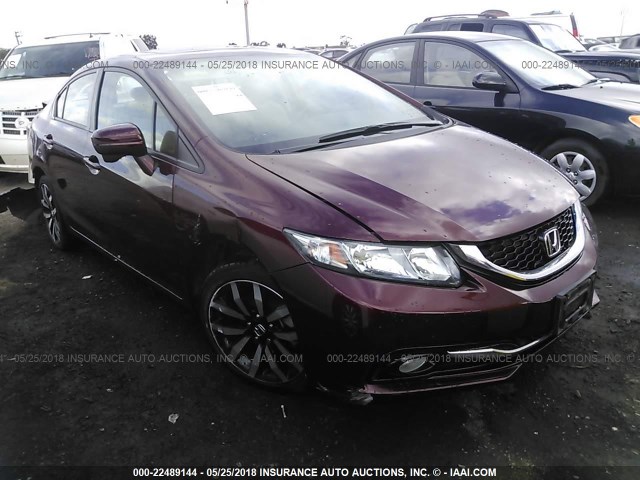 19XFB2F98FE243206 - 2015 HONDA CIVIC EXL მუქწითელი ფოტო 1