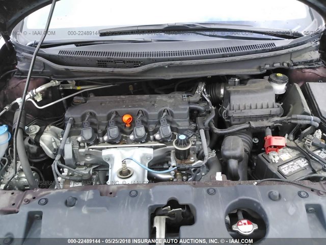 19XFB2F98FE243206 - 2015 HONDA CIVIC EXL მუქწითელი ფოტო 10