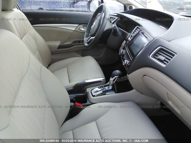 19XFB2F98FE243206 - 2015 HONDA CIVIC EXL მუქწითელი ფოტო 5