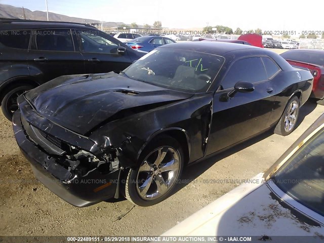 2C3CDYAG9EH133519 - 2014 DODGE CHALLENGER SXT BLACK photo 2