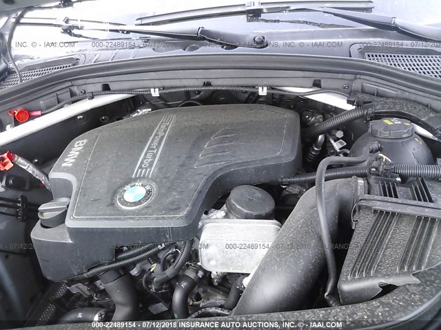 5UXWX9C59H0T09218 - 2017 BMW X3 XDRIVE28I SILVER photo 10