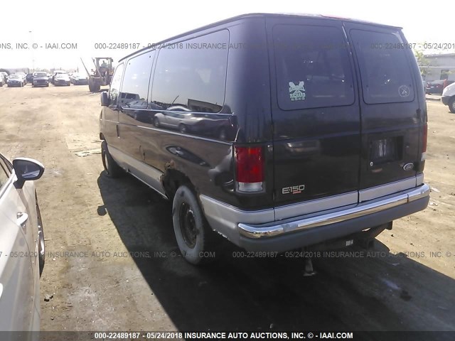 1FMRE11L6YHB29912 - 2000 FORD ECONOLINE E150 WAGON BLUE photo 3