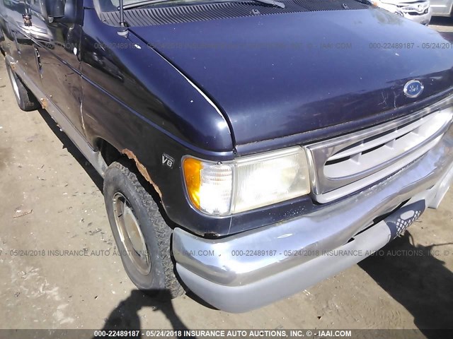 1FMRE11L6YHB29912 - 2000 FORD ECONOLINE E150 WAGON BLUE photo 6