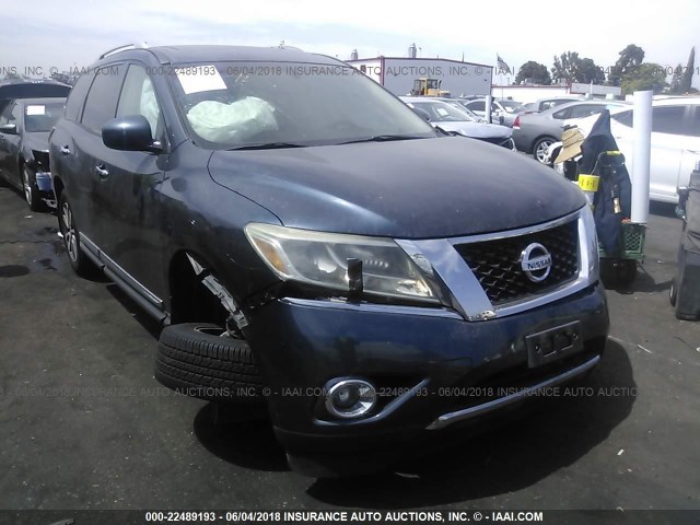 5N1AR2MN7DC643666 - 2013 NISSAN PATHFINDER S/SV/SL/PLATINUM 蓝色 照片 1