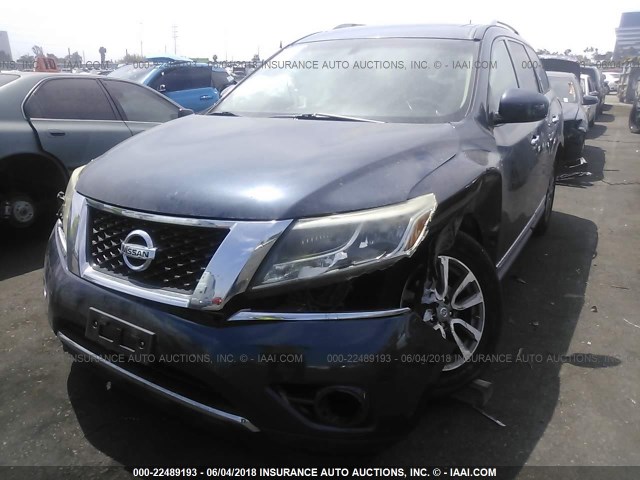 5N1AR2MN7DC643666 - 2013 NISSAN PATHFINDER S/SV/SL/PLATINUM 蓝色 照片 2