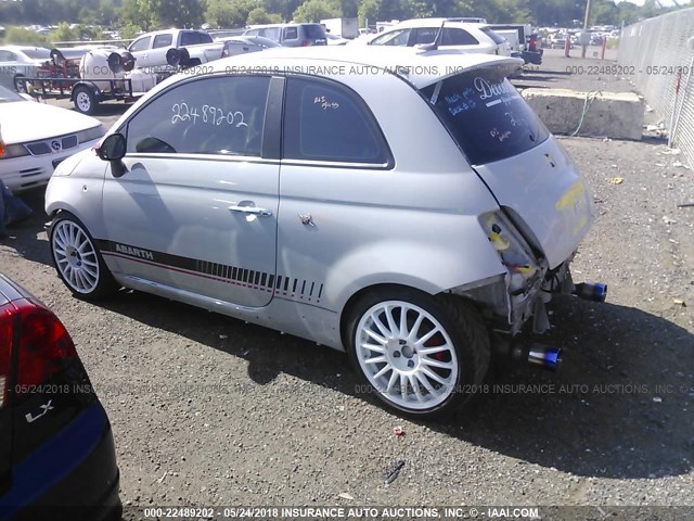 3C3CFFFH9GT184318 - 2016 FIAT 500 ABARTH GRAY photo 3