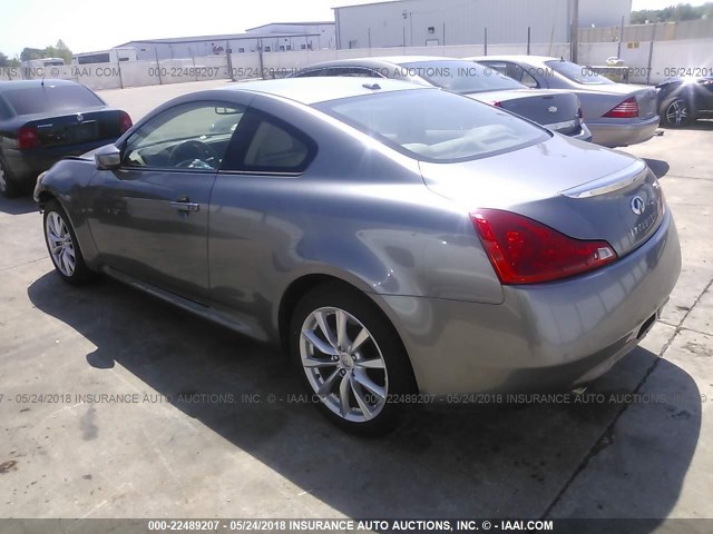 JN1CV6EL7BM260463 - 2011 INFINITI G37 SILVER photo 3