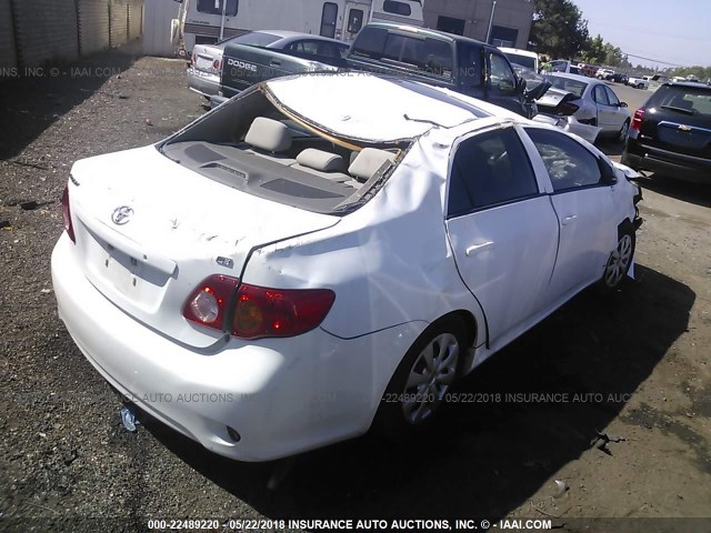 1NXBU40E39Z119971 - 2009 TOYOTA COROLLA S/LE/XLE WHITE photo 4