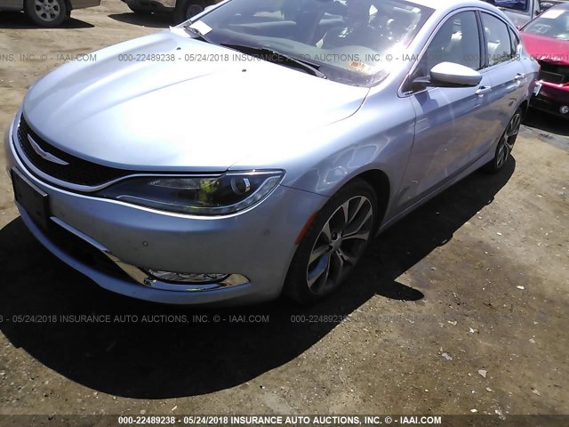 1C3CCCCG3FN610165 - 2015 CHRYSLER 200 C Light Blue photo 2