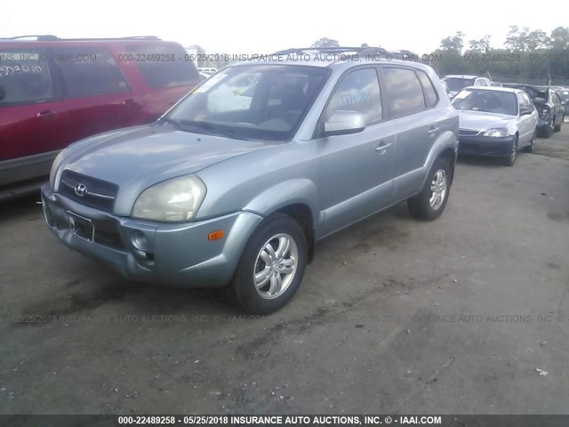 KM8JN72D86U352593 - 2006 HYUNDAI TUCSON GLS/LIMITED Light Blue photo 2