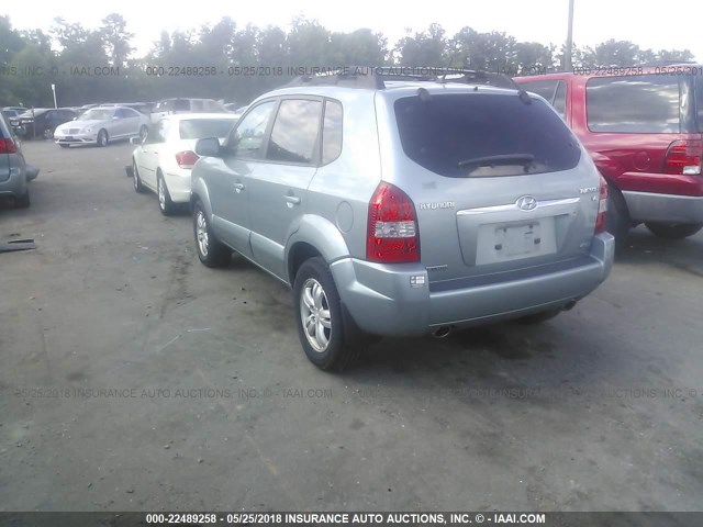 KM8JN72D86U352593 - 2006 HYUNDAI TUCSON GLS/LIMITED Light Blue photo 3