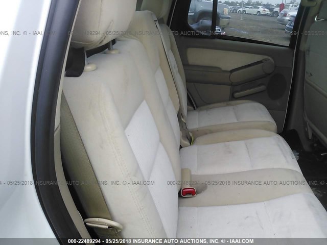 1FMEU31EX8UA25476 - 2008 FORD EXPLORER SPORT TR XLT WHITE photo 8