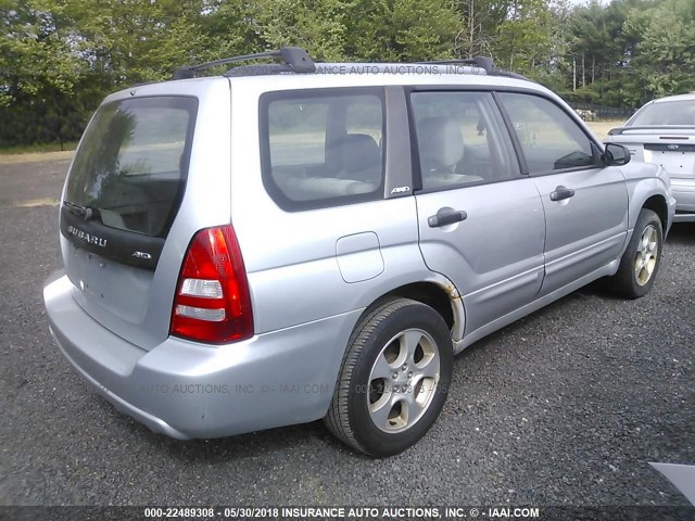 JF1SG65663G770094 - 2003 SUBARU FORESTER 2.5XS SILVER photo 4