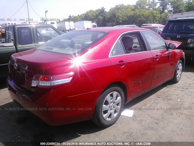 4T4BF3EKXAR023431 - 2010 TOYOTA CAMRY SE/LE/XLE 红色 照片 4