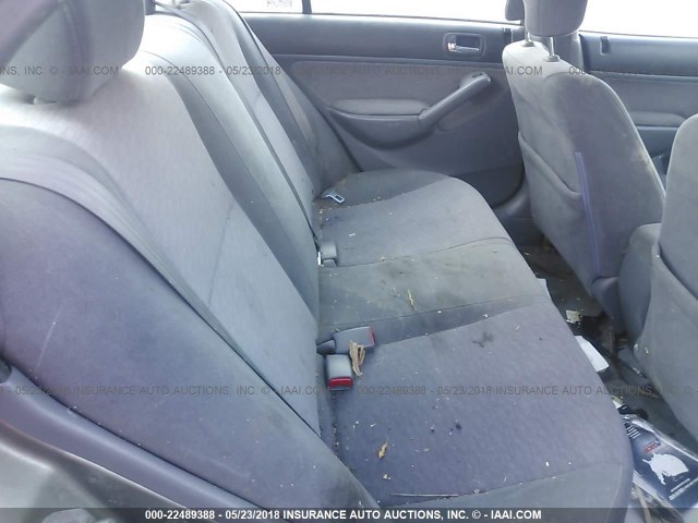 JHMES96694S005836 - 2004 HONDA CIVIC HYBRID SILVER photo 8