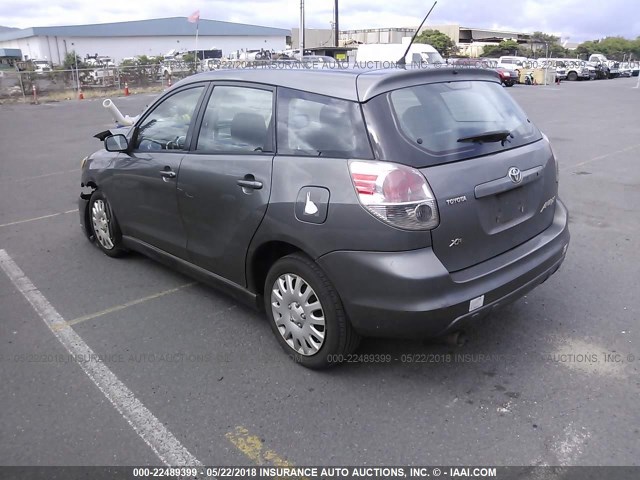 2T1KR32E07C640850 - 2007 TOYOTA COROLLA MATRIX XR GRAY photo 3