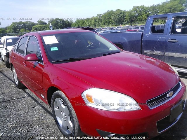 2G1WD58C189106803 - 2008 CHEVROLET IMPALA SUPER SPORT RED photo 1