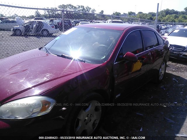 2G1WD58C189106803 - 2008 CHEVROLET IMPALA SUPER SPORT RED photo 6