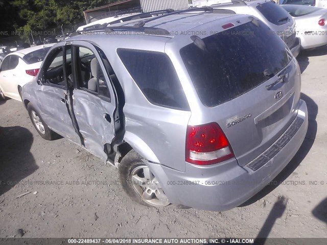 KNDJC733765634475 - 2006 KIA SORENTO EX/LX SILVER photo 3