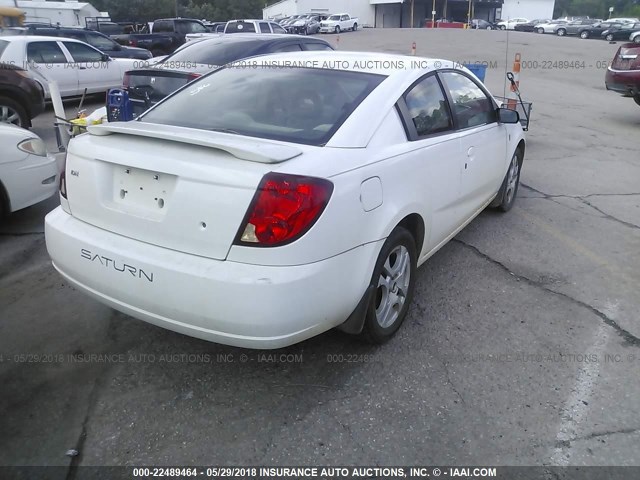 1G8AW12F24Z133509 - 2004 SATURN ION LEVEL 3 WHITE photo 4
