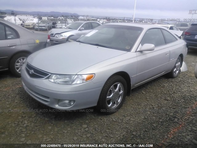 2T1CF22P8XC157647 - 1999 TOYOTA CAMRY SOLARA SE/SLE ვერცხლისფერი ფოტო 2