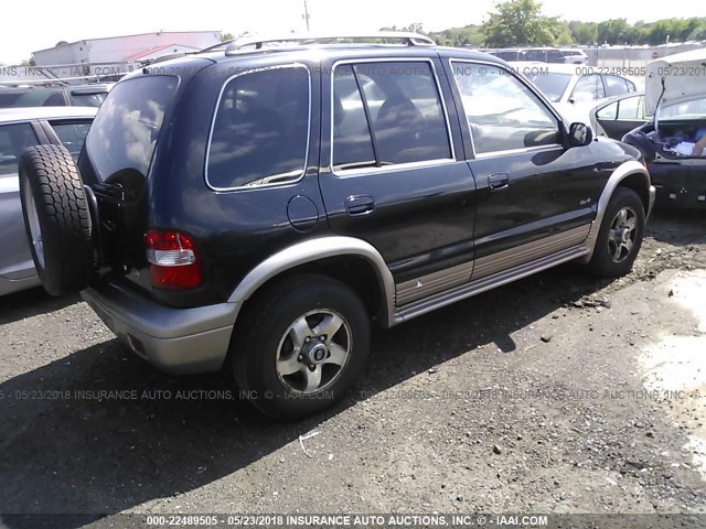 KNDJA723925151524 - 2002 KIA SPORTAGE BLACK photo 4