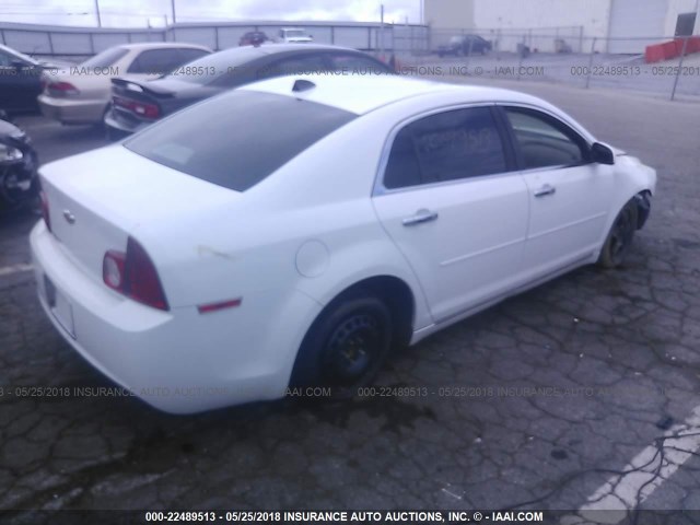 1G1ZC5EU5CF310663 - 2012 CHEVROLET MALIBU 1LT WHITE photo 4