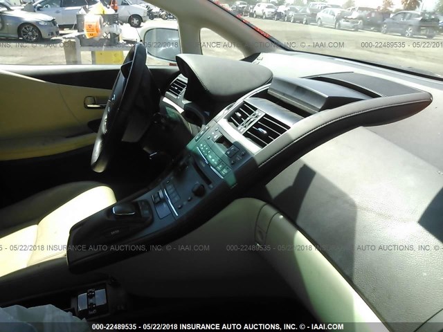 JTHBB1BA7A2033483 - 2010 LEXUS HS 250H WHITE photo 5