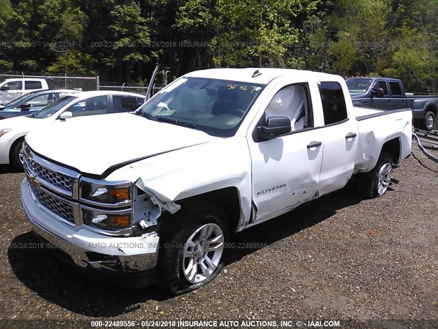 1GCRCREHXEZ154817 - 2014 CHEVROLET SILVERADO C1500 LT WHITE photo 2