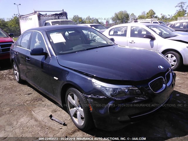 WBANV13548CZ54360 - 2008 BMW 528 XI BLUE photo 1