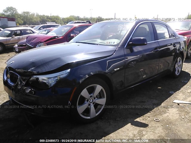 WBANV13548CZ54360 - 2008 BMW 528 XI BLUE photo 2