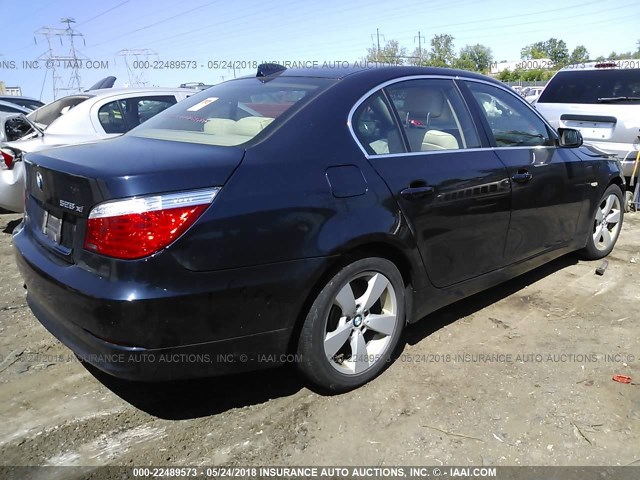 WBANV13548CZ54360 - 2008 BMW 528 XI BLUE photo 4