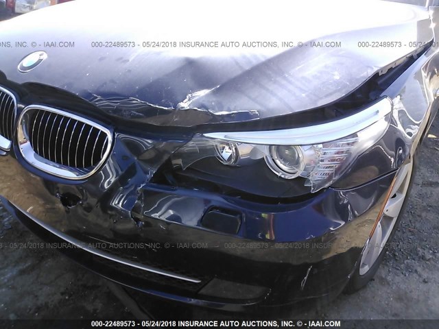 WBANV13548CZ54360 - 2008 BMW 528 XI BLUE photo 6