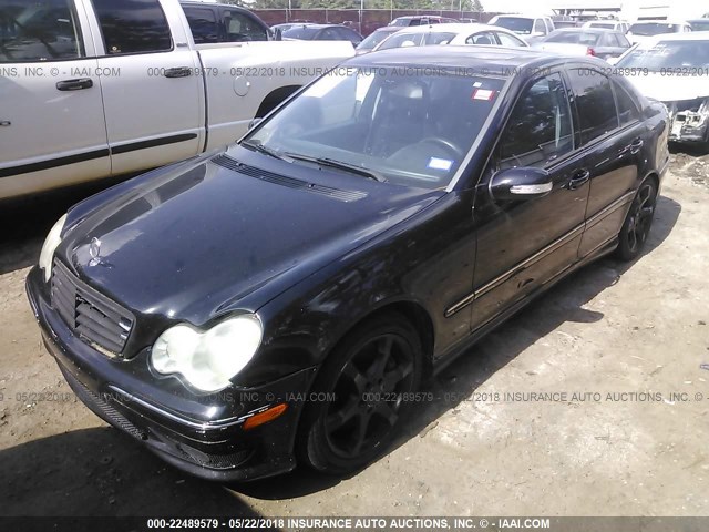 WDBRF56H17F837751 - 2007 MERCEDES-BENZ C 350 BLACK photo 2