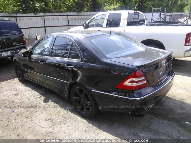 WDBRF56H17F837751 - 2007 MERCEDES-BENZ C 350 BLACK photo 3