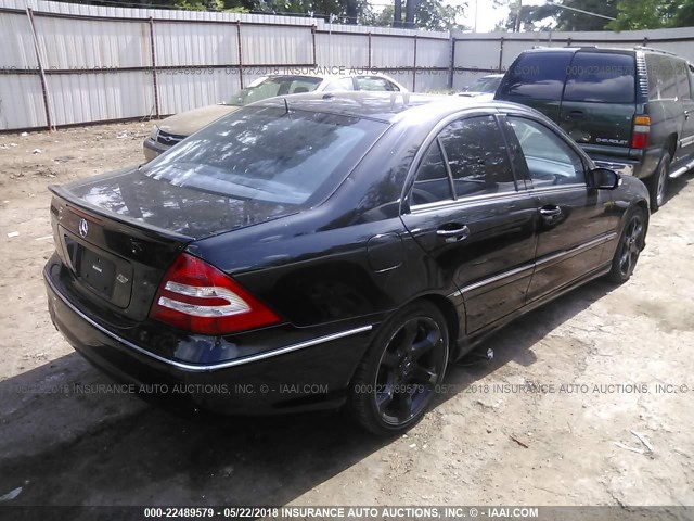 WDBRF56H17F837751 - 2007 MERCEDES-BENZ C 350 BLACK photo 4