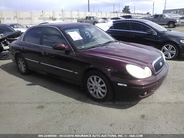 KMHWF35H55A144844 - 2005 HYUNDAI SONATA GLS/LX MAROON photo 1