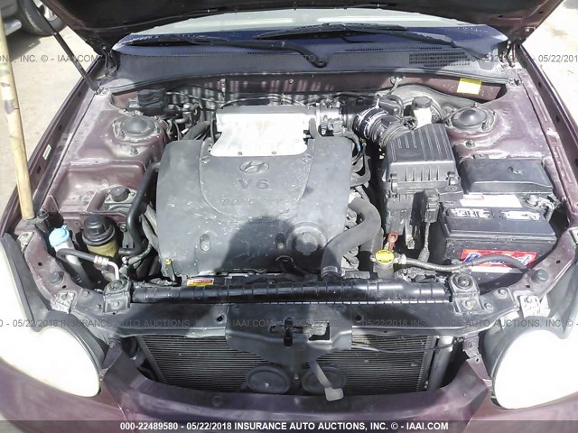 KMHWF35H55A144844 - 2005 HYUNDAI SONATA GLS/LX MAROON photo 10