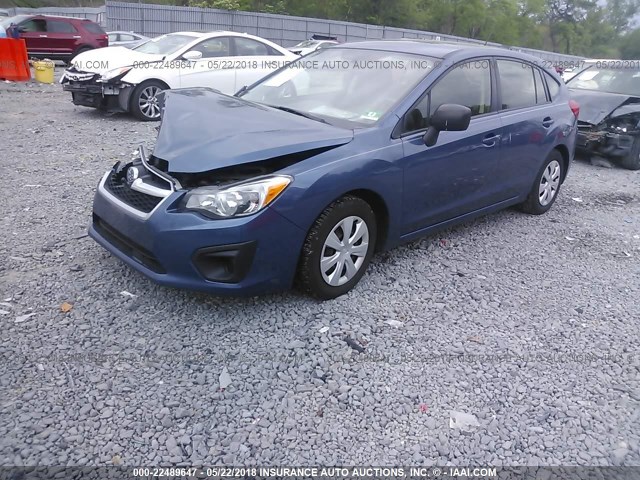 JF1GPAA61CH239670 - 2012 SUBARU IMPREZA BLUE photo 2