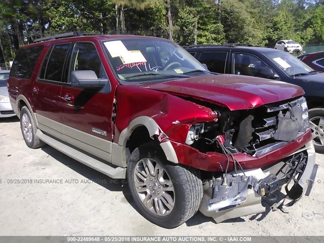 1FMFK18527LA10446 - 2007 FORD EXPEDITION EL EDDIE BAUER BURGUNDY photo 1