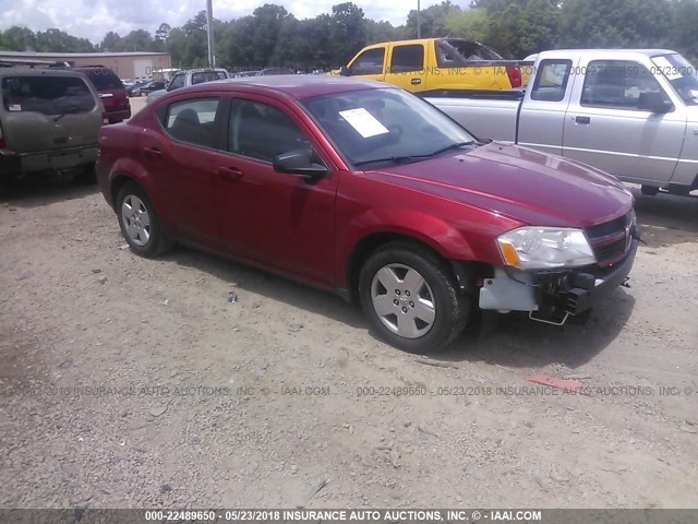 1B3CC4FB5AN127434 - 2010 DODGE AVENGER SXT RED photo 1