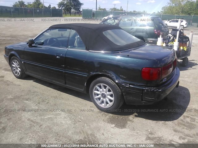 WAUAA88G6TA004485 - 1996 AUDI CABRIOLET GREEN photo 3