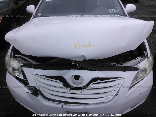 4T1BE46K27U603301 - 2007 TOYOTA CAMRY NEW GENERAT CE/LE/XLE/SE WHITE photo 10