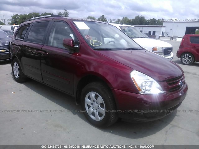 KNDMB233096317722 - 2009 KIA SEDONA EX/LX RED photo 1