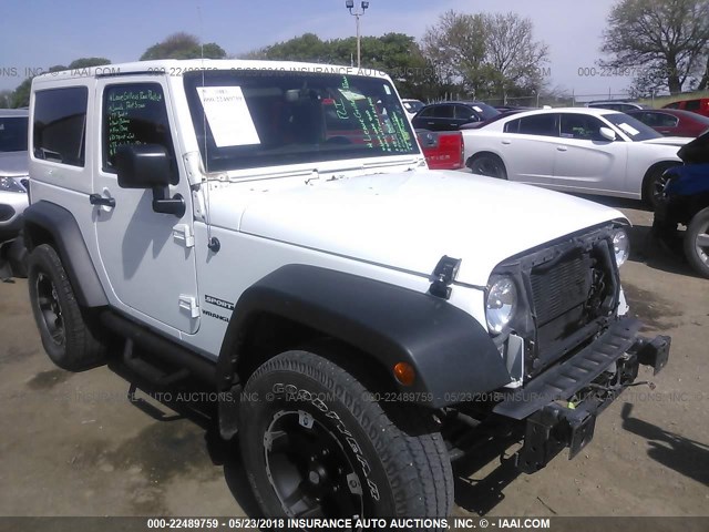 1C4AJWAG7FL693592 - 2015 JEEP WRANGLER SPORT WHITE photo 1